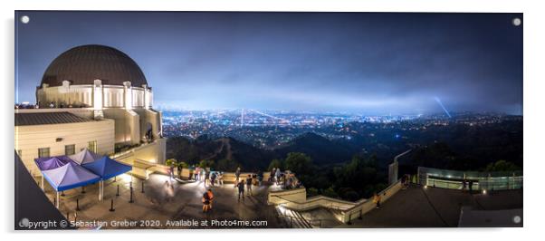 Panorama from Griffith Observatory, Los Angeles Acrylic by Sebastien Greber