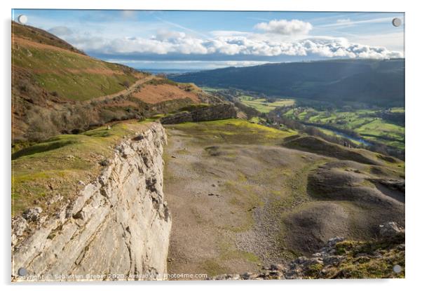 Llangollen Panorama Views Acrylic by Sebastien Greber