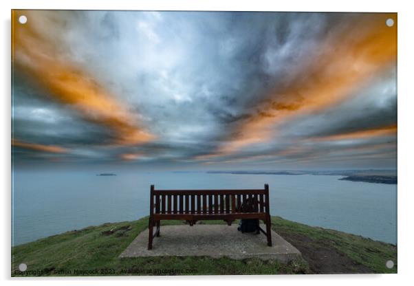 Bench with a View Acrylic by Simon Maycock