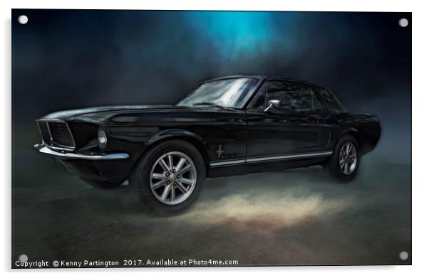 69 Shelby Mustang Acrylic by Kenny Partington