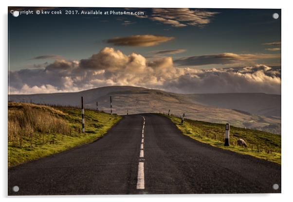 The road to Hawes Acrylic by kevin cook