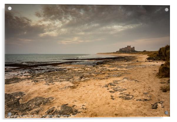 Bamburgh castle Acrylic by kevin cook