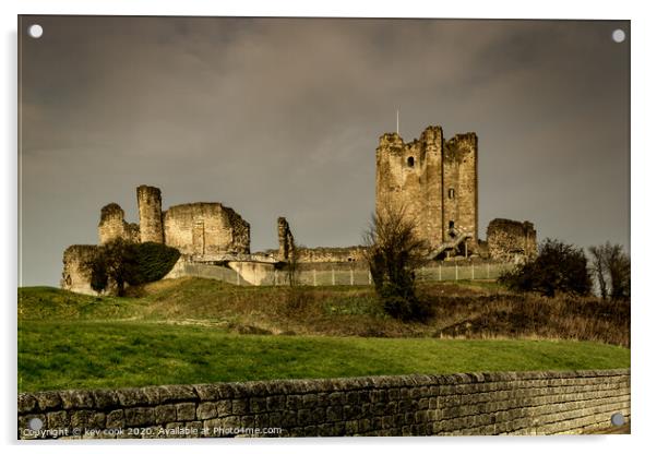 Conisbrough Castle Acrylic by kevin cook
