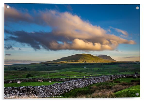 cloud over ingleborough Acrylic by kevin cook