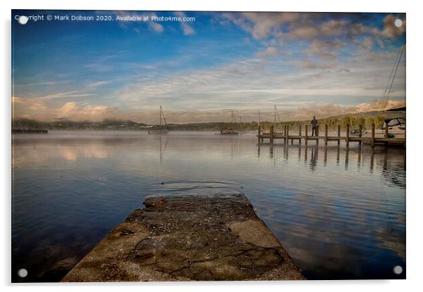 Thoughts By The Jetty at Ambleside Acrylic by Mark Dobson