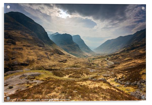 Glencoe, The Scottish Highlands Acrylic by Ian Flanagan