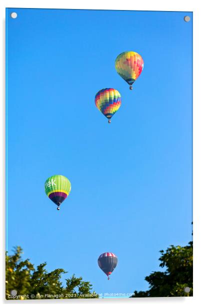 Vibrant Hot Air Balloons Acrylic by Ian Flanagan