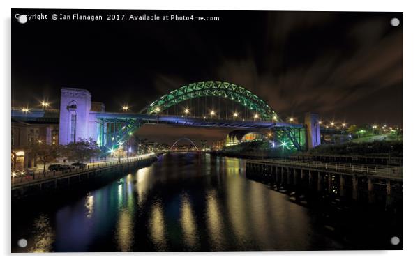 Tyne Bridge, Newcastle Acrylic by Ian Flanagan