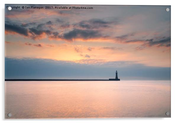 The Alluring Roker Pier at Sunrise Acrylic by Ian Flanagan