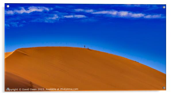 Towering Orange Dunes Acrylic by David Owen