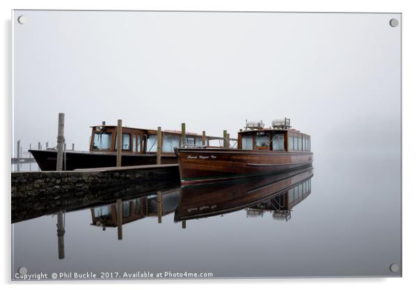 Boats at Keswick Landings Acrylic by Phil Buckle