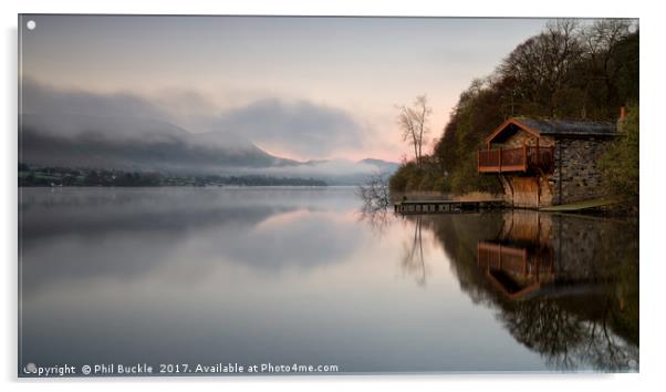 Still on the Lake Acrylic by Phil Buckle