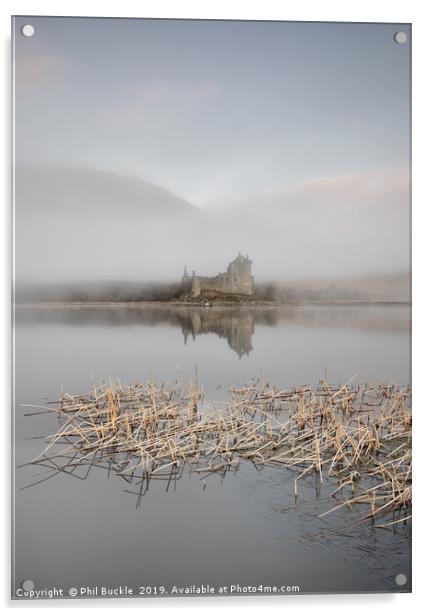 Kilchurn Castle Sunrise Acrylic by Phil Buckle