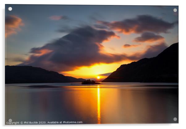 Ullswater Sunrise Acrylic by Phil Buckle