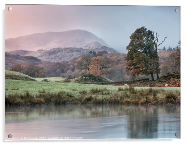 River Brathay Sunrise Acrylic by Phil Buckle