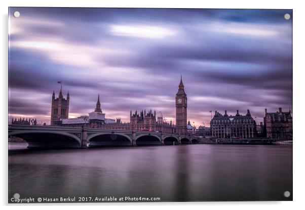 Westminster Bridge and Big Ben Acrylic by Hasan Berkul