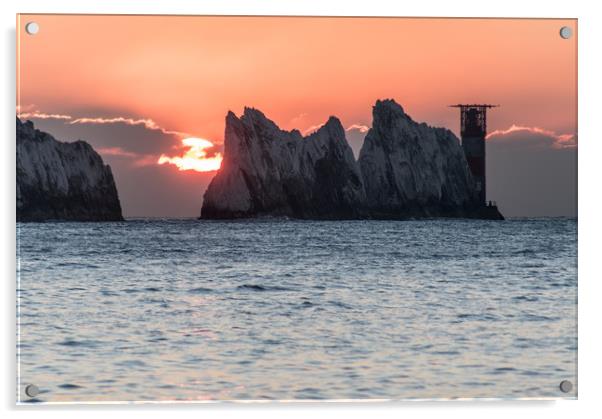 Sunset at the Needles Rocks Acrylic by Alf Damp