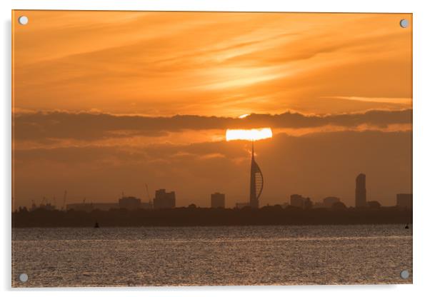 Portsmouth Sunrise Acrylic by Alf Damp
