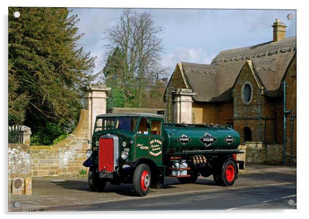 1936 Leyland Beaver petrol tanker Acrylic by Alan Barnes