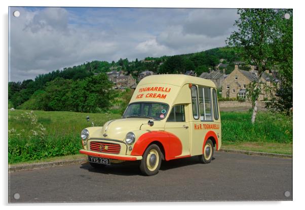 1957 Morris Minor Ice Cream Van Acrylic by Alan Barnes