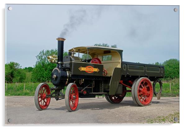 1907 Foden Colonial Steam Wagon Acrylic by Alan Barnes