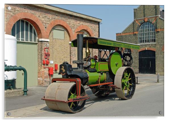 Aveling & Porter steam road roller Acrylic by Alan Barnes