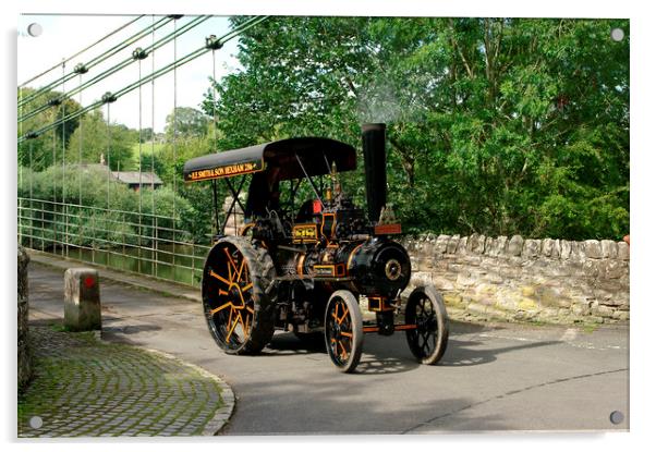 Fowler Traction Engine Acrylic by Alan Barnes