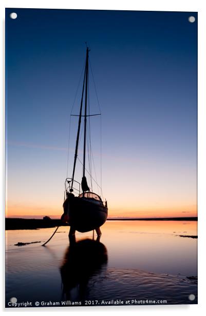 Yacht sunrise Acrylic by Graham Williams