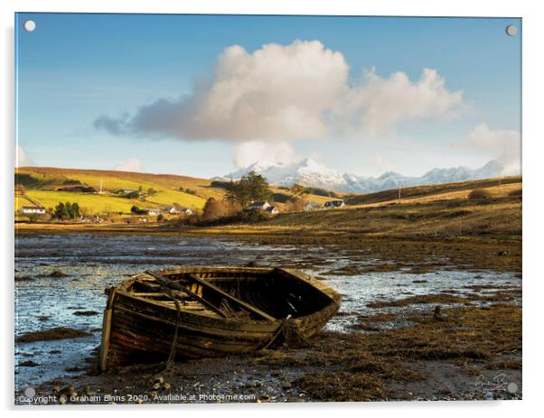 Old Boat On Skye Acrylic by Graham Binns
