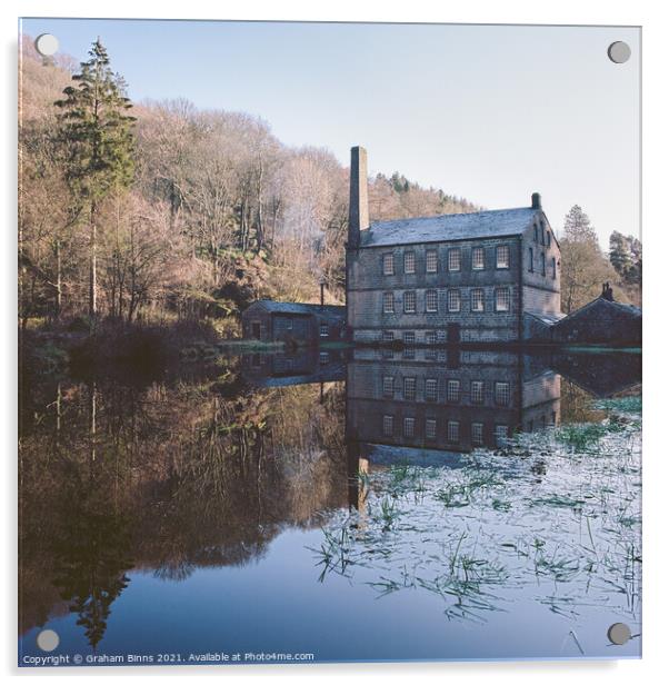 Gibson Mill Hardcastle Crags – Hebden Bridge, Yorkshire Acrylic by Graham Binns