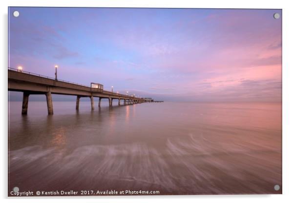 Deal Pier at Sunset Acrylic by Kentish Dweller