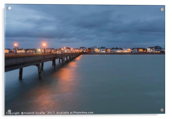 Deal Pier View Acrylic by Kentish Dweller