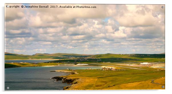 View from Sumburgh Head Shetland Acrylic by Josephine Gornall