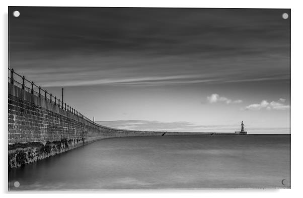 Lighthouse at Roker Pier 2 Acrylic by John Hall