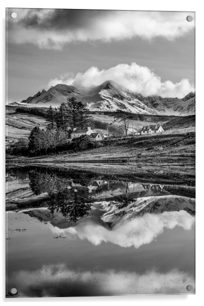 Isle Of Skye  Cuillin Mountain Range Acrylic by John Hall