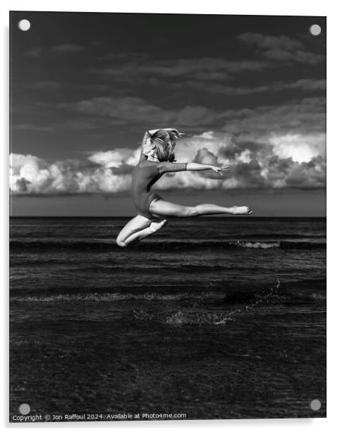 Embrace The Ocean Acrylic by Jon Raffoul