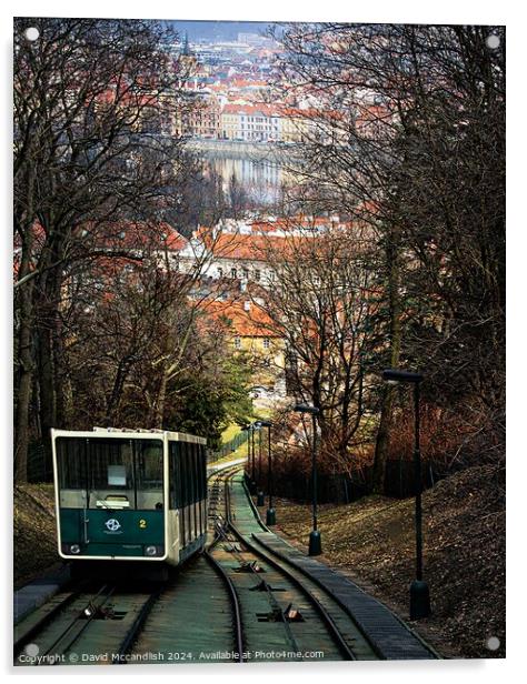 Funicular Railway Prague Acrylic by David Mccandlish