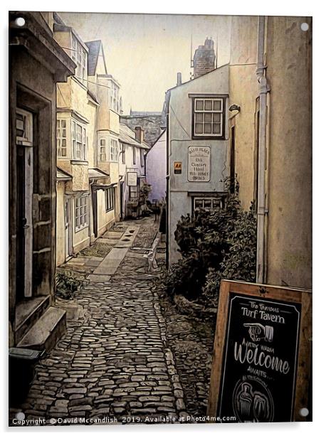 Oxford Historical Lanes Acrylic by David Mccandlish