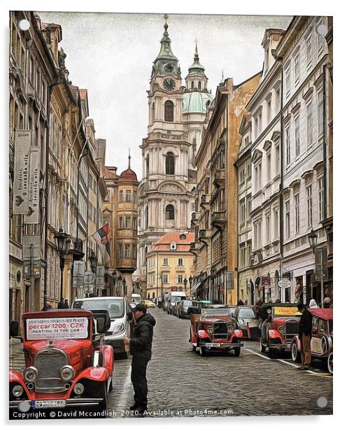 Prague Vintage Car Tours Acrylic by David Mccandlish