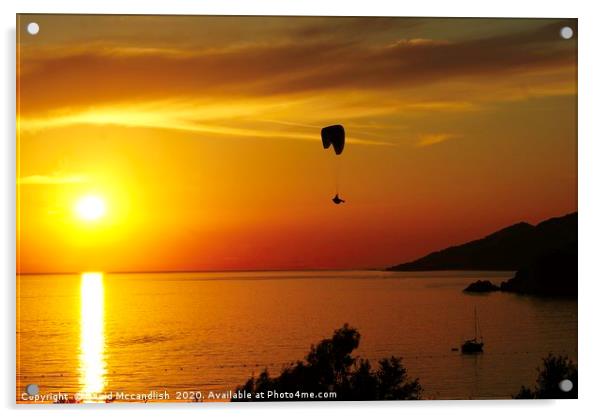 Gliding Towards Sunset Acrylic by David Mccandlish