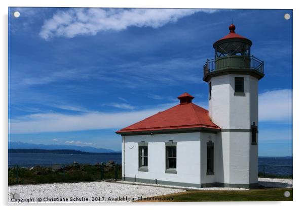 Alki Point Light Acrylic by Christiane Schulze