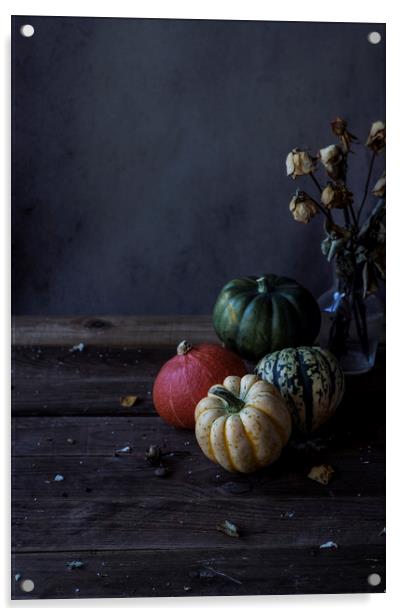 Decorative pumpkins Acrylic by Denitsa Karan