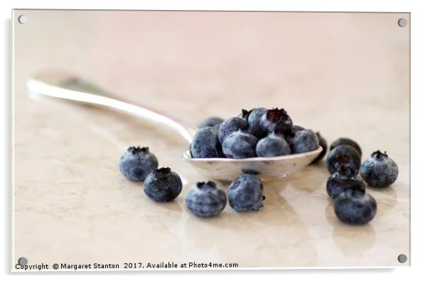 Fresh blueberries  Acrylic by Margaret Stanton