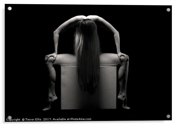 naked on a box Acrylic by Trevor Ellis