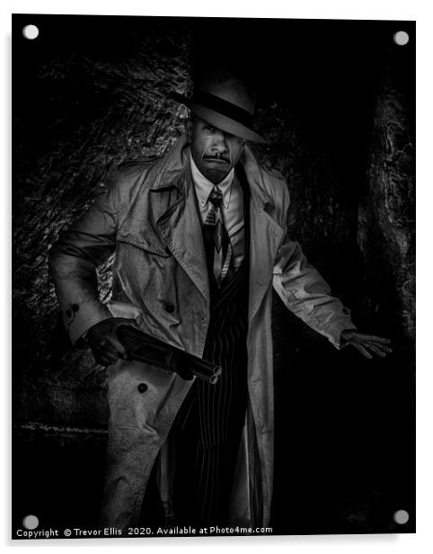 Gangster on the prowl Acrylic by Trevor Ellis