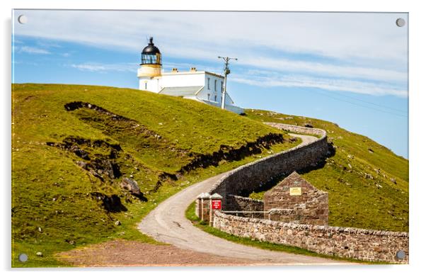 Stoer Lighthouse in the Scottish Highlands Acrylic by John Frid