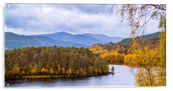 Loch Beannacharain in Autumn Colours Acrylic by John Frid