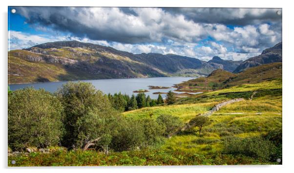 Loch Glencoul at Kylesku Acrylic by John Frid