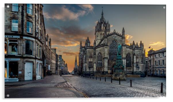 St Giles' Cathedral Edinburgh Royal Mile Acrylic by John Frid