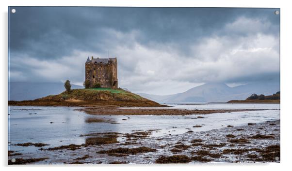 Castle Stalker in the Scottish Highlands Acrylic by John Frid